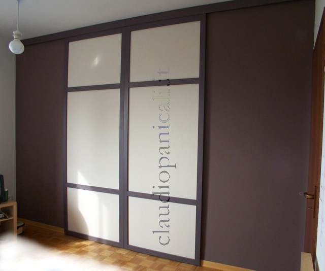 Porte e pareti scorrevoli ante specchio plexiglas erp armadio a ... Parete in cartongesso con porta